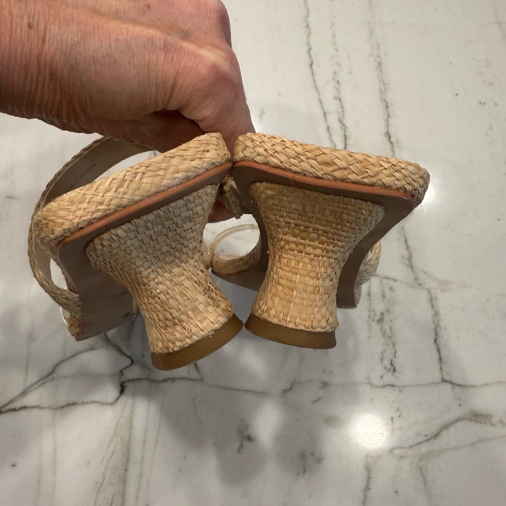 Dolce Vita Tan Sandals with Square Toe and Textured Straps - Picture 4 of 9
